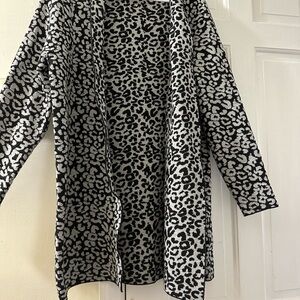 Leopard Print Open Cardigan